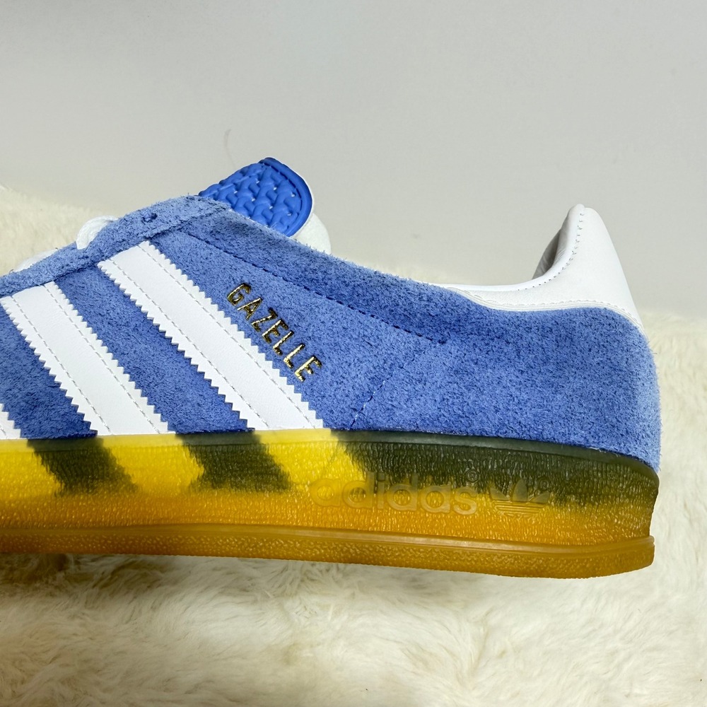 NEW Adidas Gazelle Indoor "Blue Fusion Gum" Sneakers HQ8717 Women's Size 8 - Picture 10 of 14